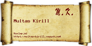 Multas Kirill névjegykártya